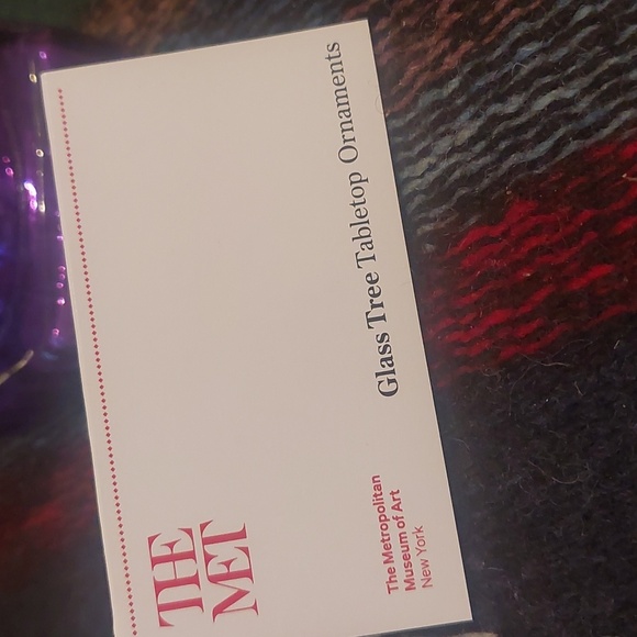 MMA NIB Glass Tree Purple Tabletop Ornament Christmas Or Year Round - Picture 6 of 7